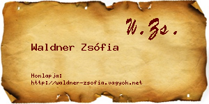 Waldner Zsófia névjegykártya