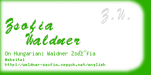zsofia waldner business card